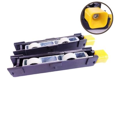 ফ্ল্যাট / গ্রোভ হুইলস নাইলন রোলার স্টিল ফ্রেম সহ স্লাইডিং উইন্ডো ডোরের জন্য