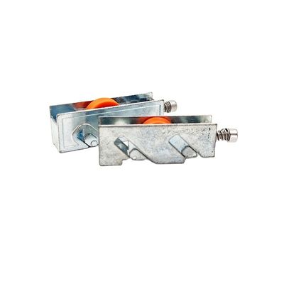 30 মিমি ভি গ্রুভ নাইলন পলি স্লাইডিং অ্যালুমিনিয়াম হুইল লোহা ক্রেট সঙ্গে