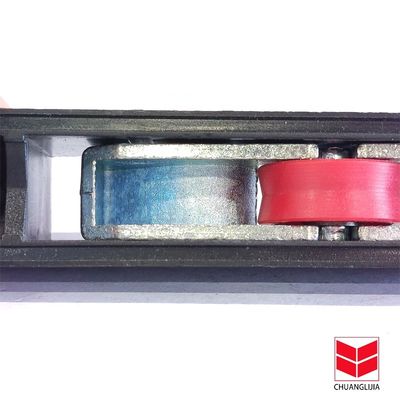 কালো ফ্রেম সঙ্গে কাস্টম জিংক খাদ স্লাইডিং দরজা এবং উইন্ডো রোলার