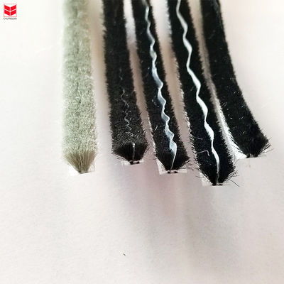 3-50 মিমি প্রস্থের ফিন উল পিল উইন্ডো বোনা সীল স্ট্রিপ ব্রাশ পিল আবহাওয়া স্ট্রিপ 3-25 মিমি পিল উচ্চতা এবং আধুনিক নকশা সহ