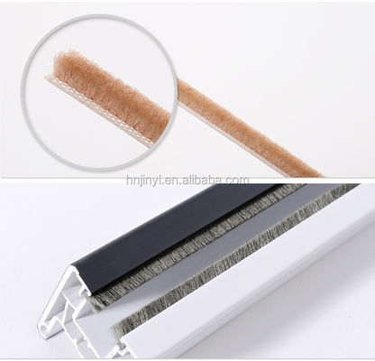 অ্যালুমিনিয়াম প্রোফাইল প্রবেশদ্বার পিল পিভিসি ফিনের সাথে আবহাওয়া স্ট্রিপ 100% পিপি উপাদান কালো / ধূসর / বাদামী / সাদা / অন্যান্য রঙের